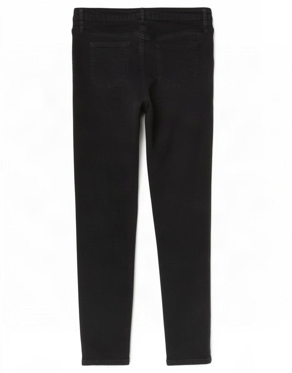 Calça jeans feminina Fat Face UK 16 grande W32 L27 algodão preto
