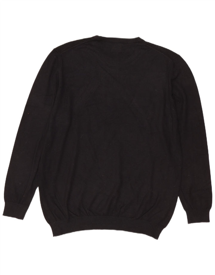 Suéter masculino ZARA com gola redonda e viscose preta média