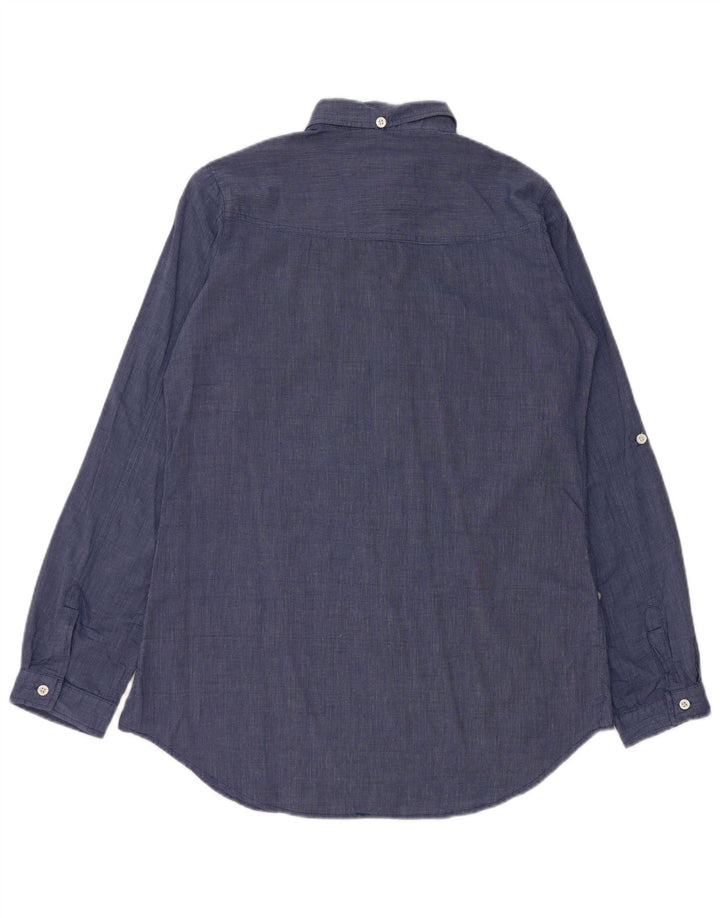 Pulôver feminino Brugi Longline UK 16 grande algodão azul