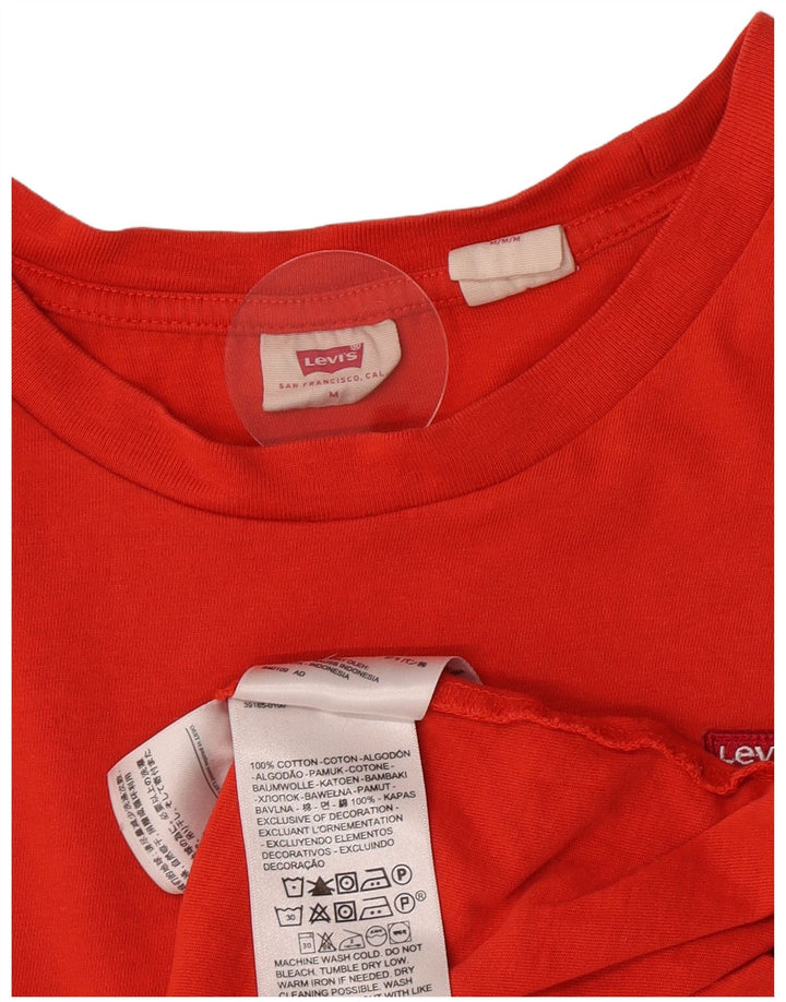 Camiseta feminina Levi's Top UK 12 algodão vermelho médio