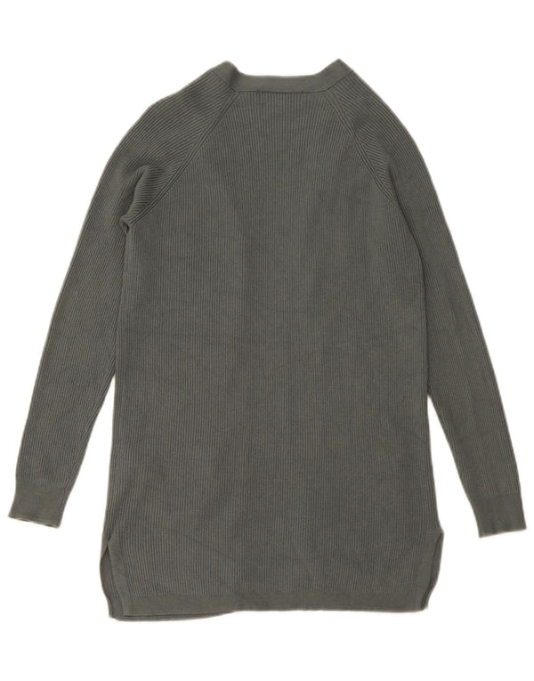 Suéter cardigã aberto feminino Marks & Spencer Longline UK 6 XS verde viscose