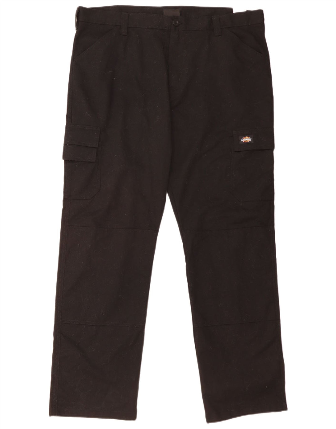 Calças cargo retas masculinas Dickies W40 L32 poliéster preto