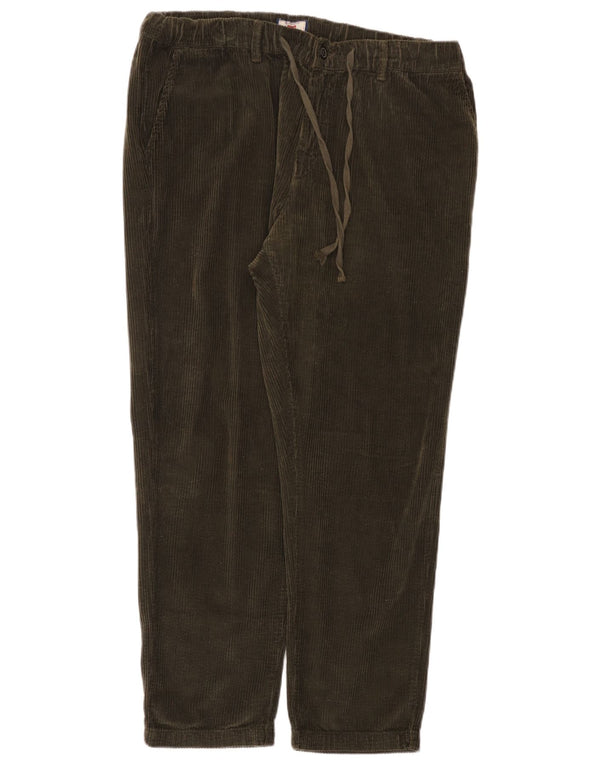 Carrera Mens Joggers Calças de veludo cotelê W38 L29 Algodão cáqui