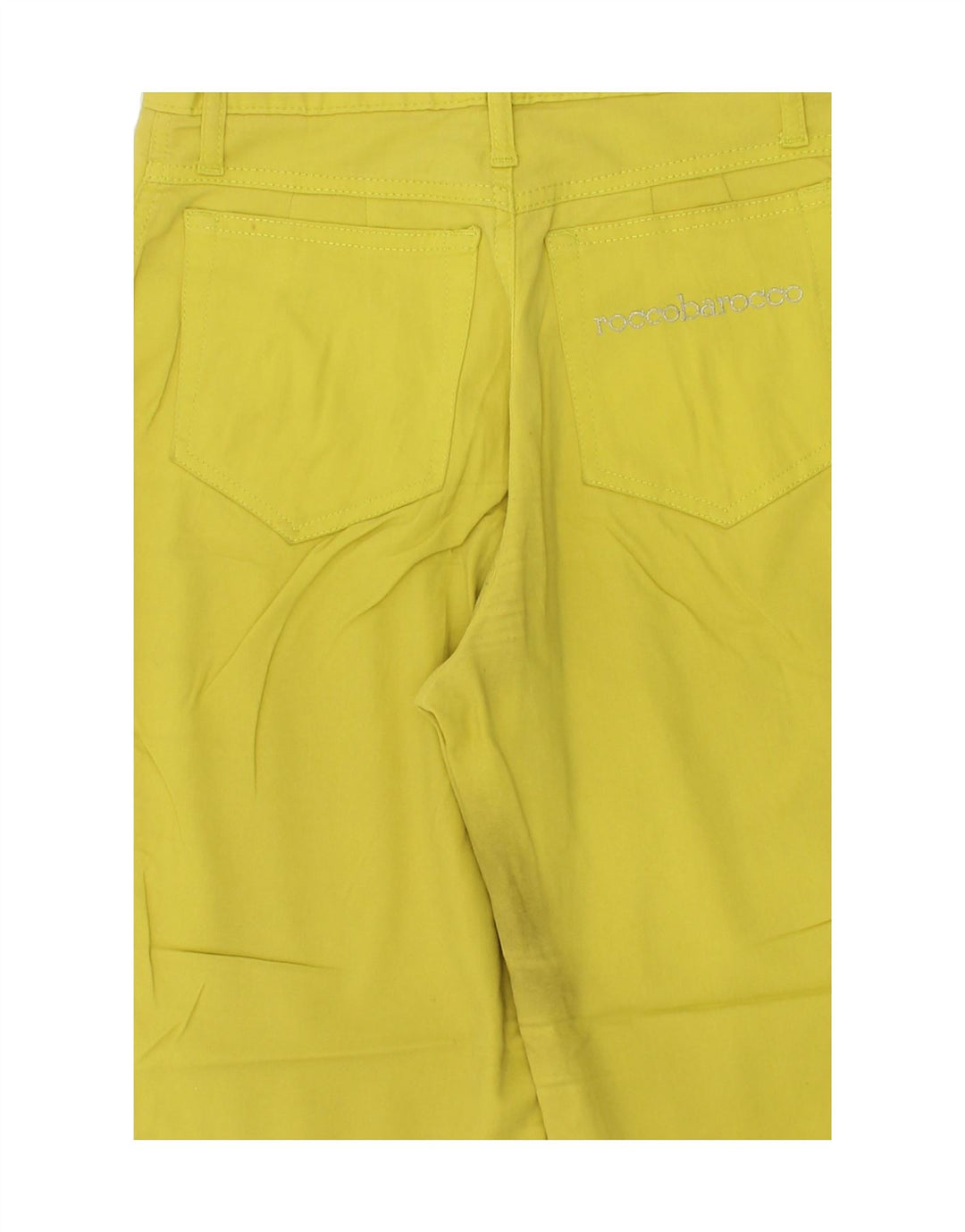 ROCCOBAROCCO Womens Tapered Casual Trousers W26 L24  Yellow Vintage Roccobarocco and Second-Hand Roccobarocco from Messina Hembry 