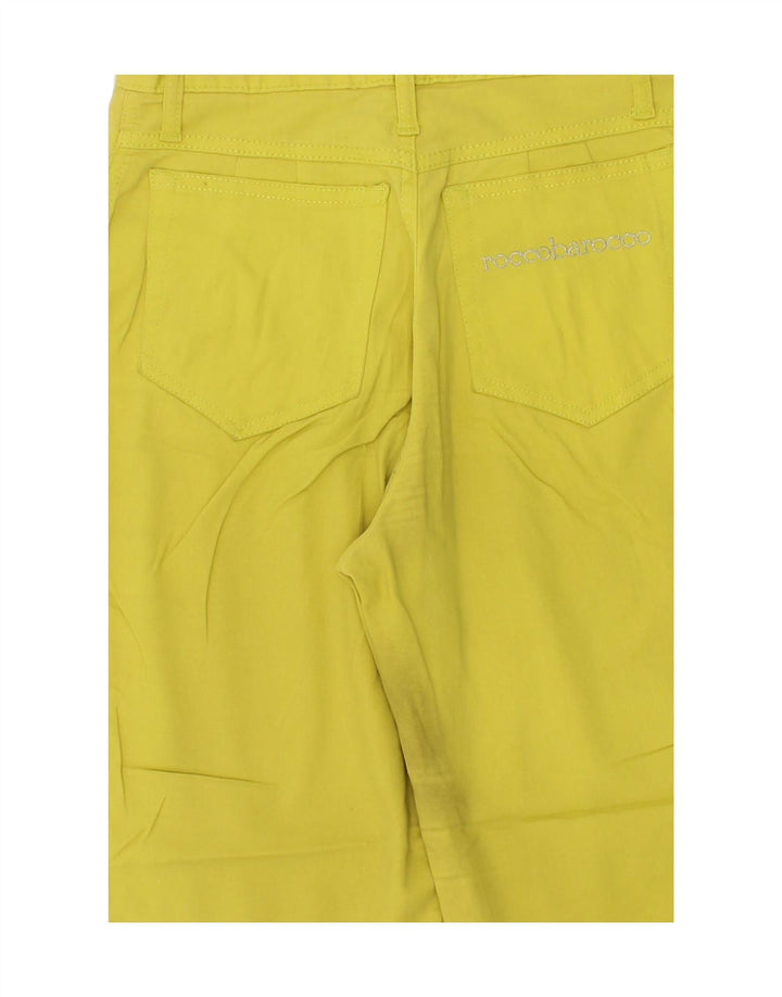 ROCCOBAROCCO Womens Tapered Casual Trousers W26 L24  Yellow Vintage Roccobarocco and Second-Hand Roccobarocco from Messina Hembry 