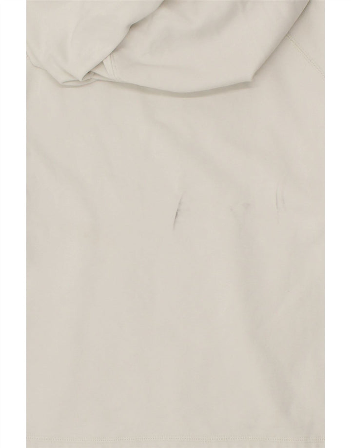 PUMA Womens Oversized Crop Hoodie Jumper UK 6 XS White Colourblock Vintage Puma and Second-Hand Puma from Messina Hembry 