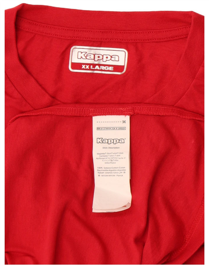 Camiseta masculina Kappa Top 2XL algodão vermelho