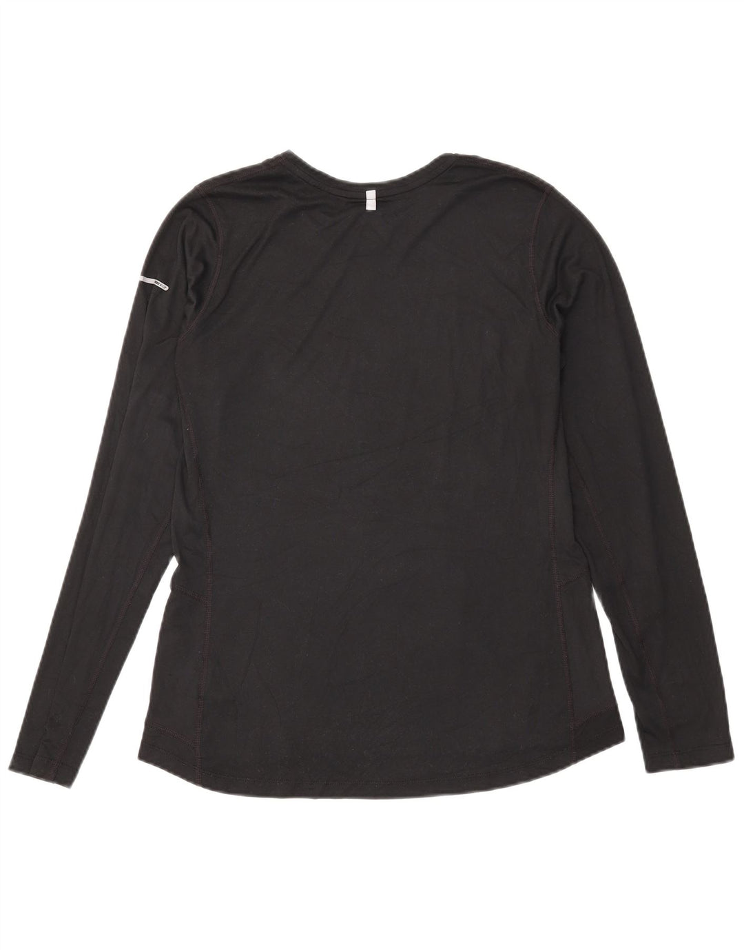 Top Nike Dri Fit Feminino Manga Longa UK 16 Grande Poliéster Preto