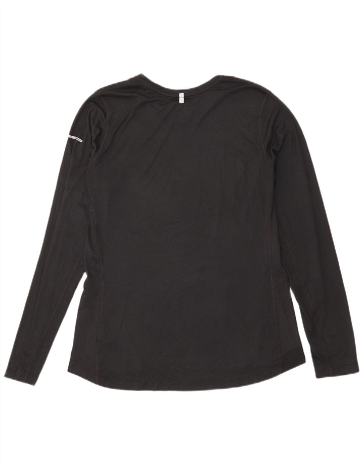 Top Nike Dri Fit Feminino Manga Longa UK 16 Grande Poliéster Preto