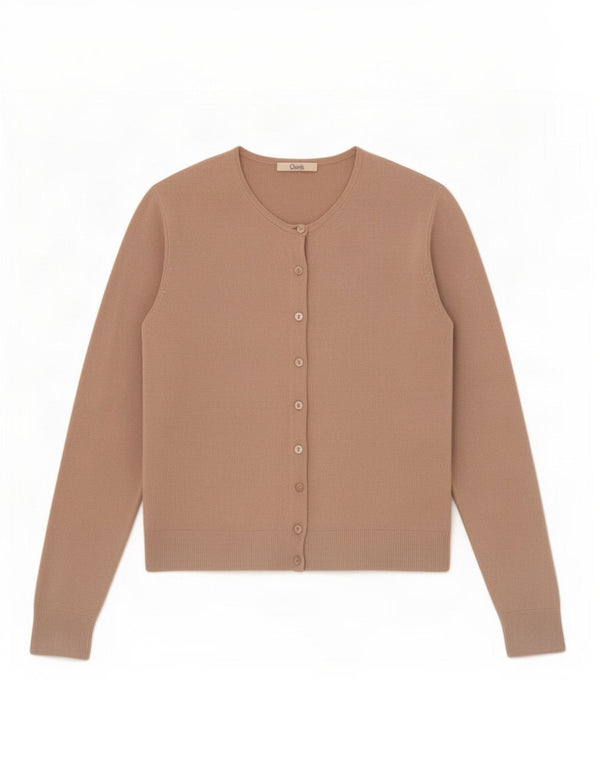Suéter cardigã feminino Marks & Spencer Classic Fit Reino Unido 14 grande bege