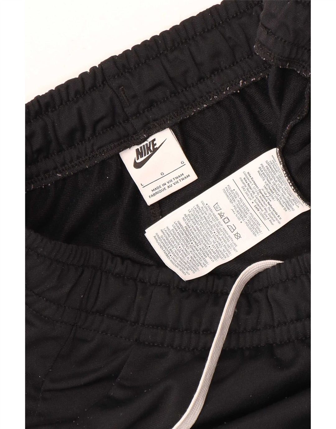 Calça de treino masculina Nike Joggers grande preto colorblock poliéster