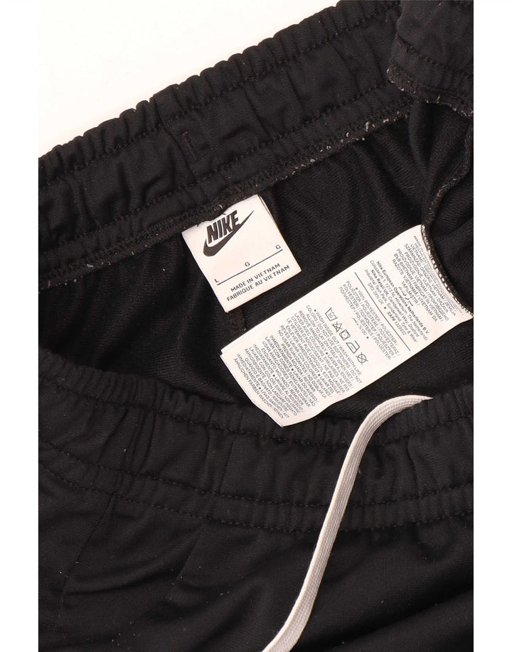Calça de treino masculina Nike Joggers grande preto colorblock poliéster