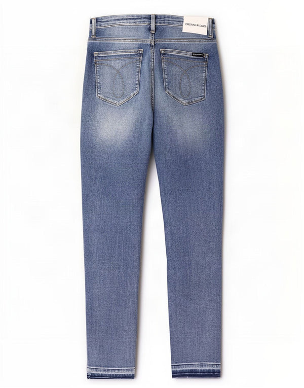 Calvin Klein Womens Slim Jeans W33 L27 Blue Cotton