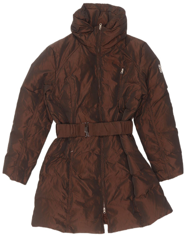 Casaco acolchoado feminino Marina Militare UK 20 2XL poliéster marrom