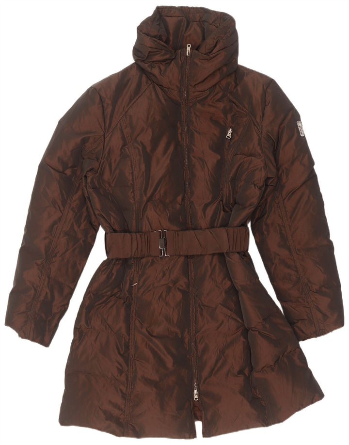 Casaco acolchoado feminino Marina Militare UK 20 2XL poliéster marrom