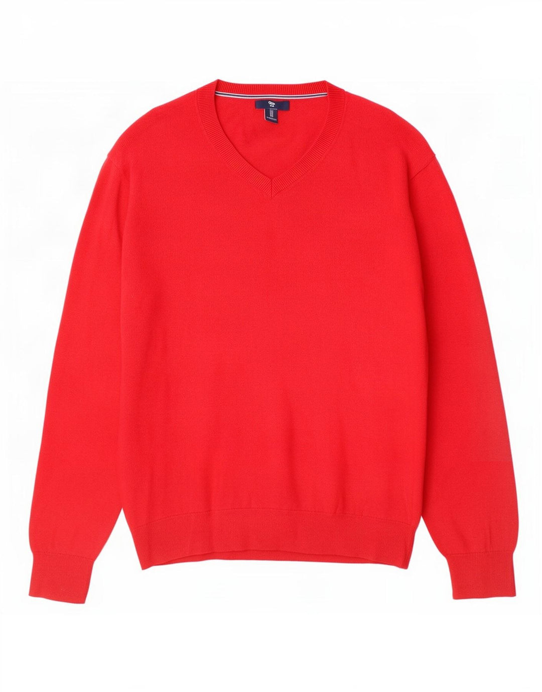 Suéter feminino Gap com decote em V grande algodão vermelho