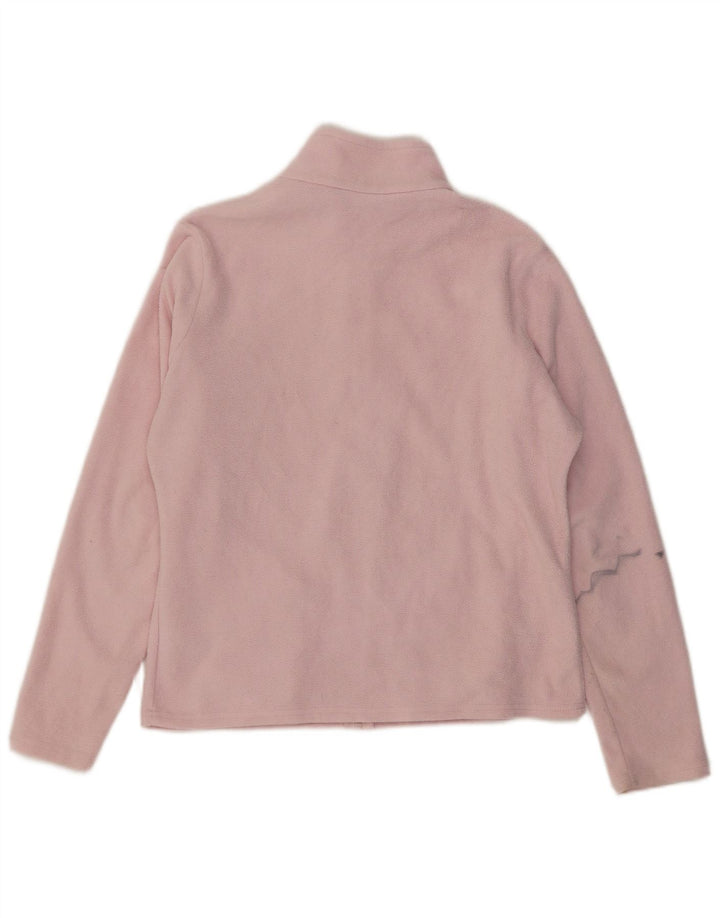 Jaqueta de lã feminina Marks & Spencer Reino Unido 14 grande poliéster rosa