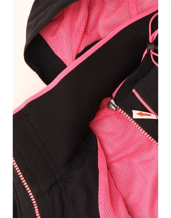 Jaqueta de chuva feminina Superdry com capuz Reino Unido 14 grande nylon preto
