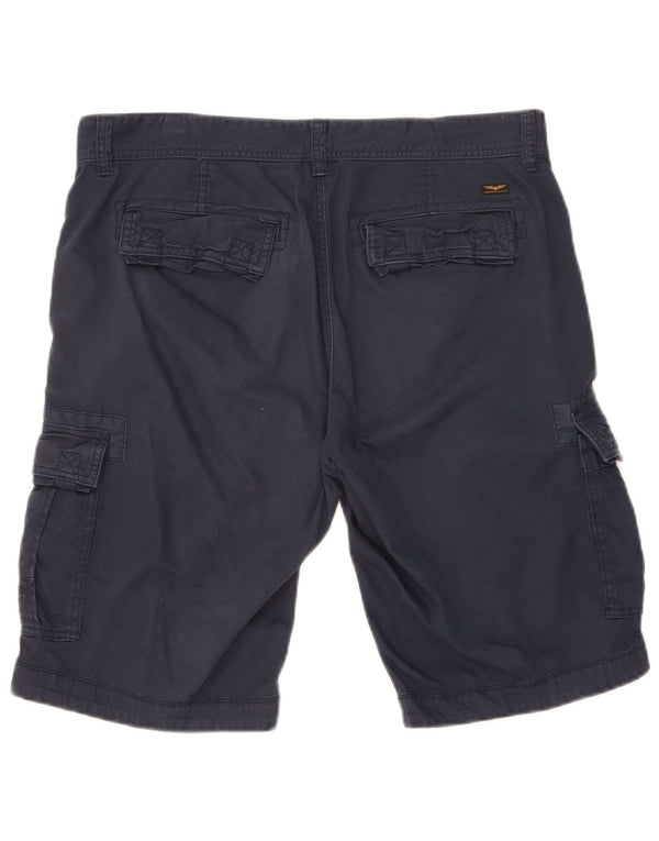 Shorts cargo masculino Pme Legend W34 grande algodão azul marinho