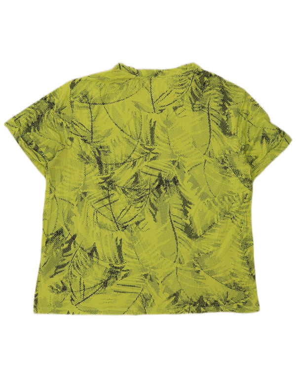 Camiseta gráfica masculina Dkny Top médio verde floral