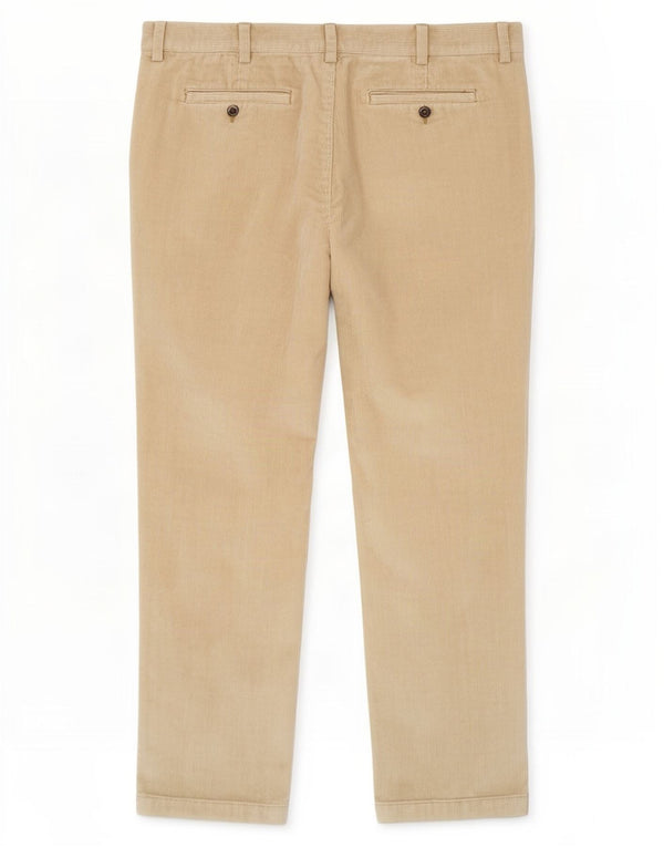 Calça masculina de veludo L.L.Bean Classic Fit W42 L32 algodão cáqui