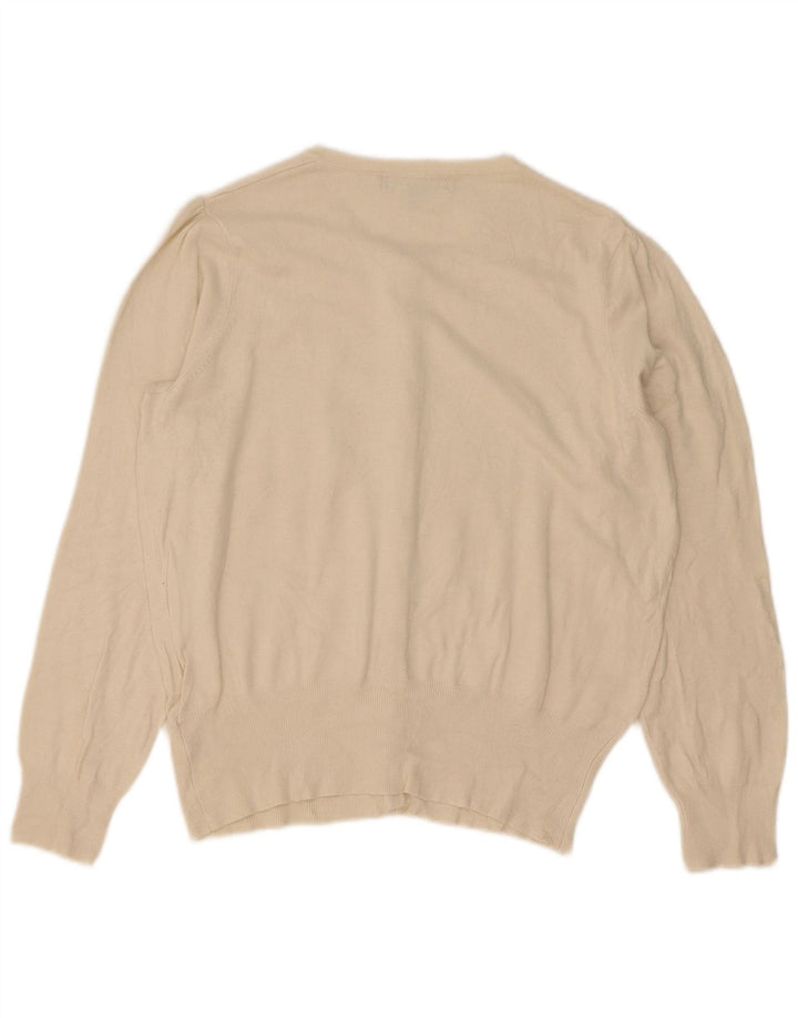 Suéter feminino Marks & Spencer Petite Cardigan Reino Unido 14 Médio Off White