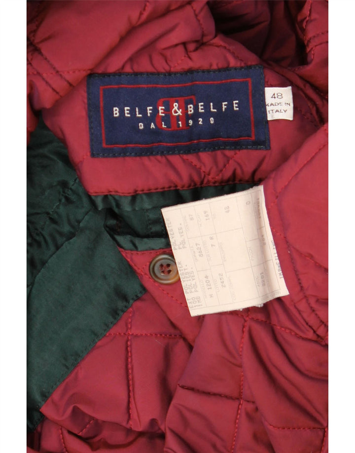 Belfe & Belfe Jaqueta corta-vento masculina com capuz IT 48 poliéster verde médio