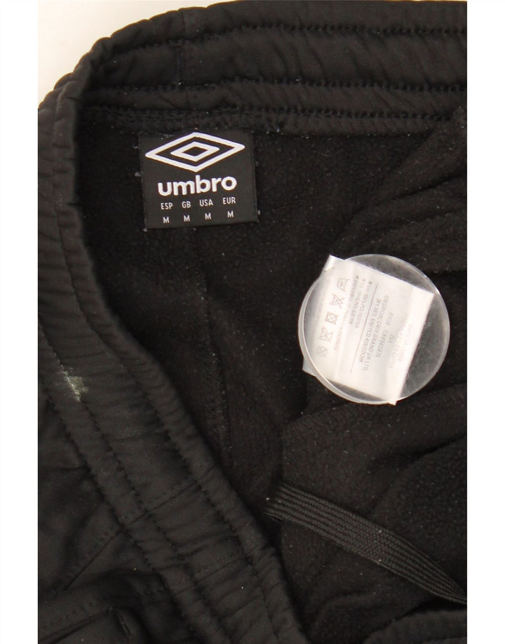 Calça de treino masculina gráfica UMBRO poliéster preto médio