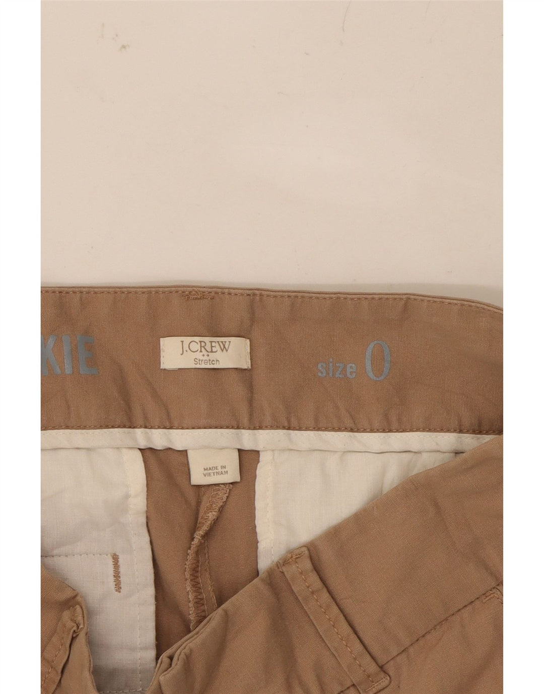 J. CREW Womens Chino Shorts US 0 XS W29  Brown Cotton Vintage J. Crew and Second-Hand J. Crew from Messina Hembry 