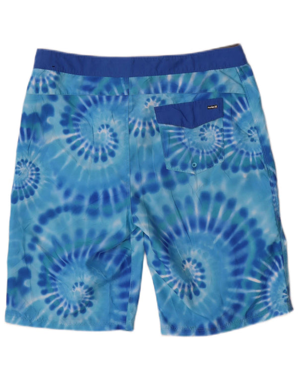 Shorts de natação Hurley Boys 15-16 anos azul tie-dye poliéster