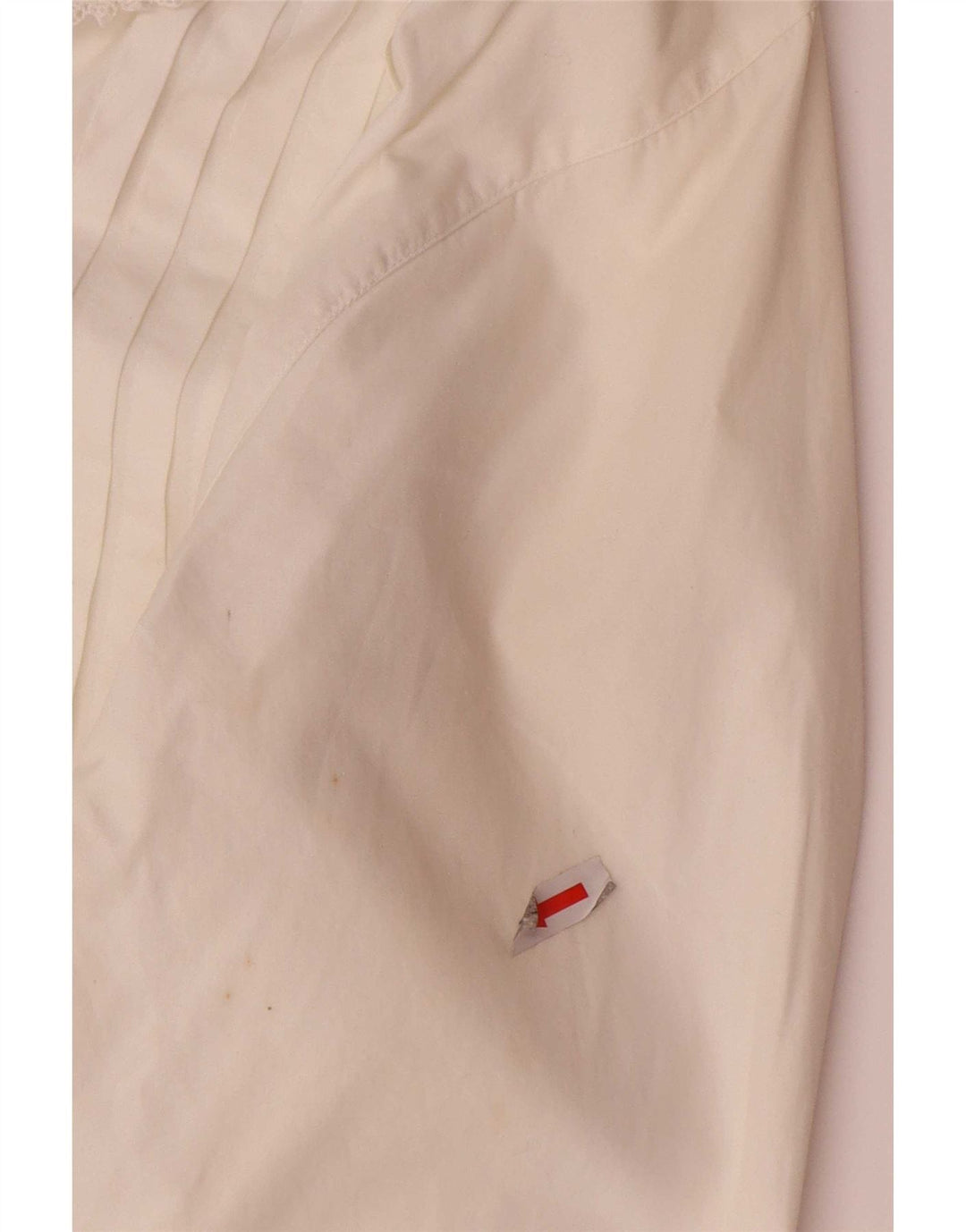 Camisa de smoking feminina Benetton UK 12 médio branco