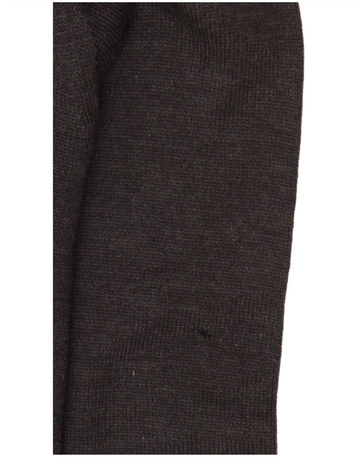 Suéter cardigã feminino grande Pringle IT 46 grande lã de carneiro preta