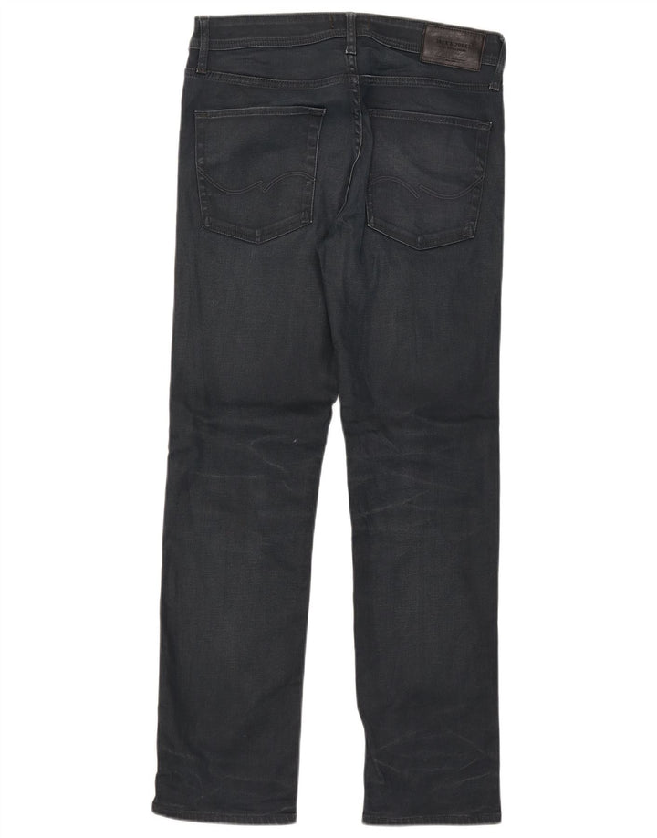 Jack & Jones Mens Clark Slim Jeans W32 L29 Azul Marinho Algodão