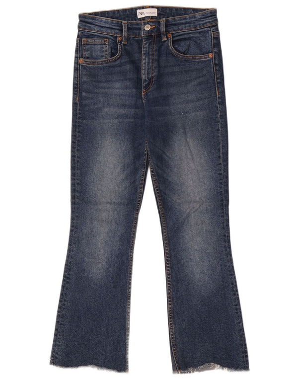 Zara Jeans Bootcut Feminino EU 38 Pequeno W28 L26 Azul Algodão
