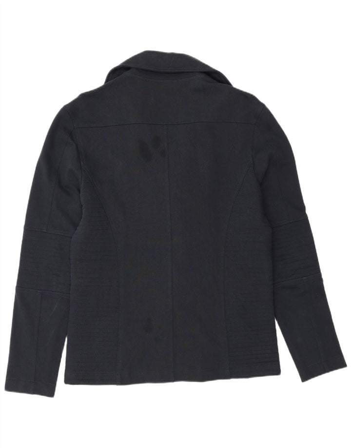 Jaqueta masculina Zara Biker UK 38 algodão azul marinho médio