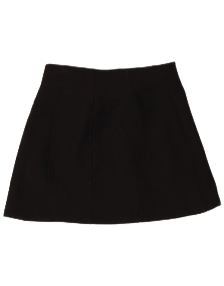 Mini saia feminina Zara pequena W26 poliéster preto