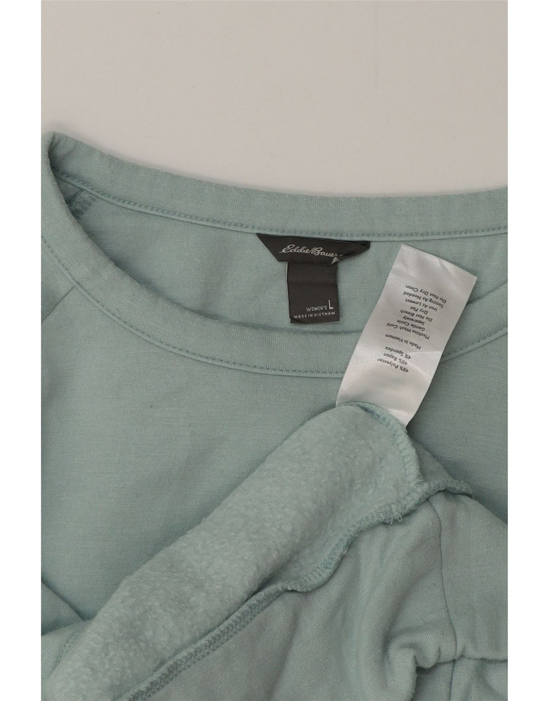 Jumper de moletom feminino Eddie Bauer UK 16 grande azul poliéster