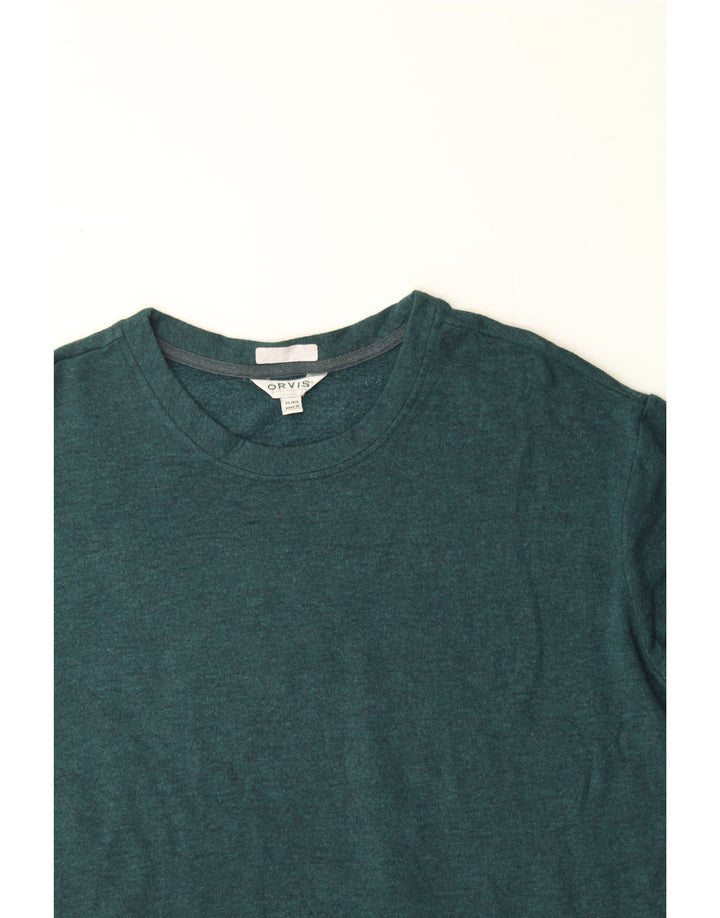 ORVIS Mens Sweatshirt Jumper XL Green Polyester Vintage Orvis and Second-Hand Orvis from Messina Hembry 