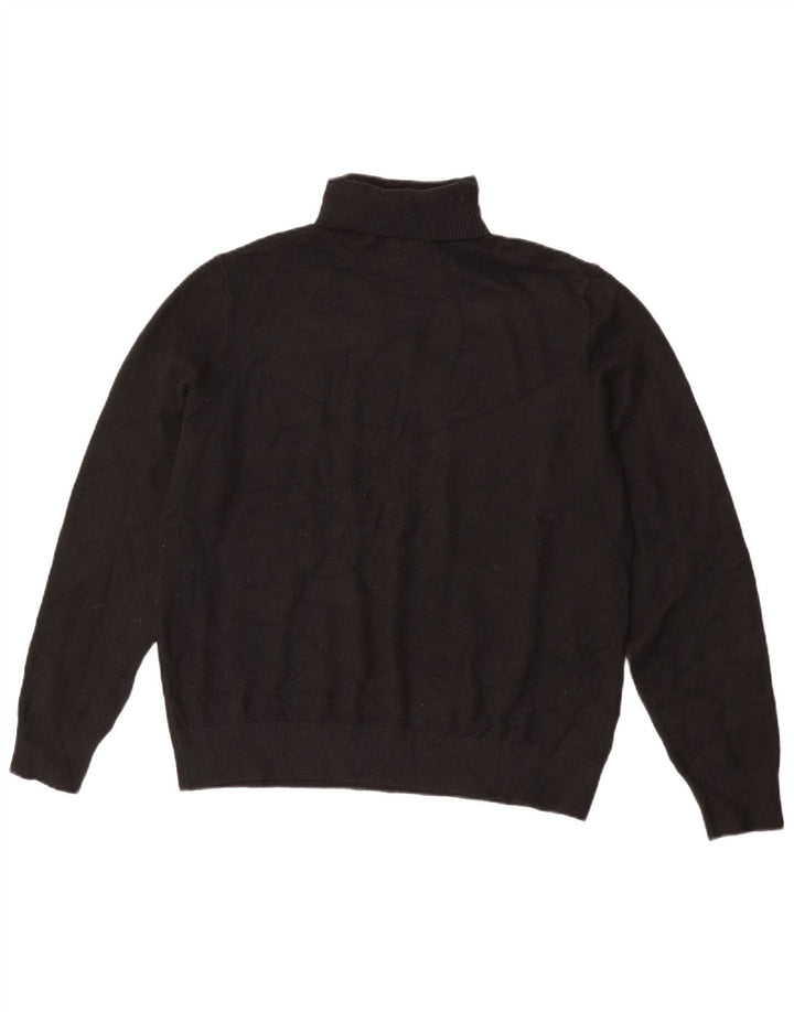 Suéter feminino Marks & Spencer com gola redonda Reino Unido 14 médio preto
