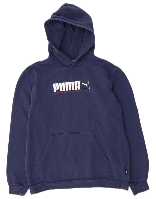 Jumper com capuz gráfico Puma Boys 15-16 anos azul marinho algodão