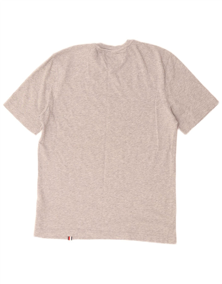 Camiseta masculina Tommy Hilfiger com estampa gráfica cinza médio algodão