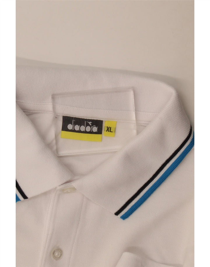 Camisa polo masculina de manga comprida Diadora XL branca