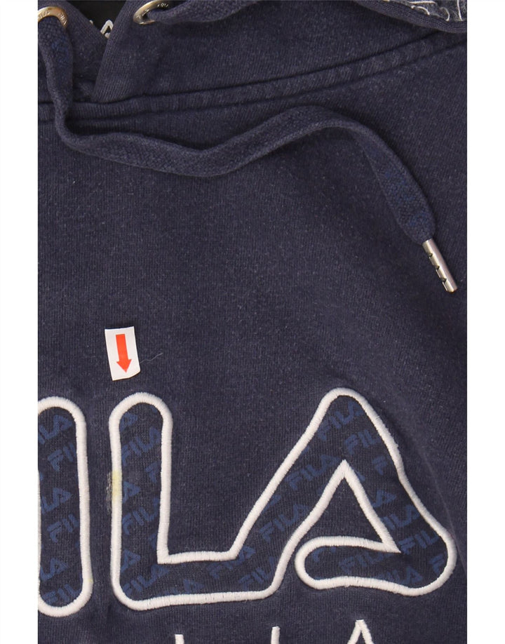 FILA Suéter gráfico masculino com capuz 2XL azul marinho