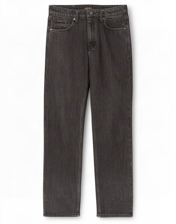 Guess Mens Straight Jeans W32 L32 Algodão Preto