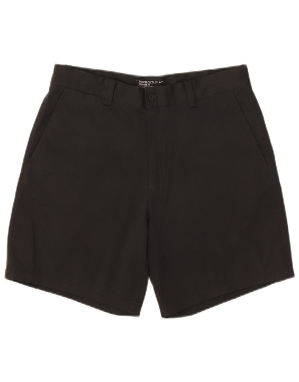 Shorts esportivos masculinos Nike Dri Fit Standard W30 poliéster preto médio