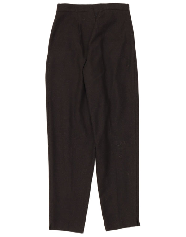 Calça Chino feminina vintage cônica de cintura alta W26 L28 preta