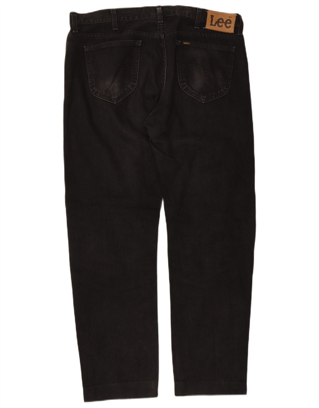 Lee Mens Seattle Straight Jeans W38 L30 Algodão Preto