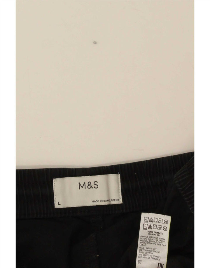 Shorts Chino Masculino Marks & Spencer Grande W34 Algodão Preto