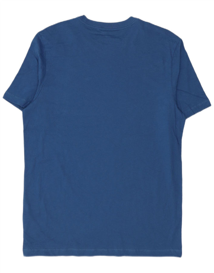 Nike Mens Camiseta Top Médio Algodão Azul