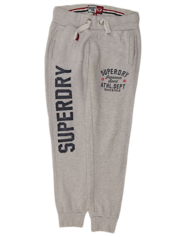 Calça esportiva feminina SUPERDRY para atletismo e corrida, Reino Unido 10, cinza pequeno